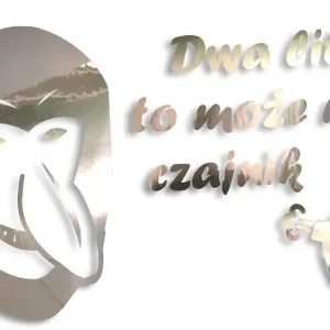 Wycinana naklejka NOSACZ JANUSZ DWA LITRY TO MOŻE MIEĆ CZAJNIK chrom Zwrot pieniędzy