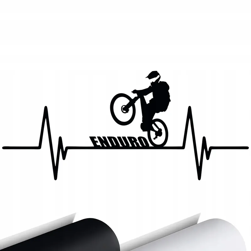 Promocja NAKLEJKA PULS ŻYCIA ROWER Jazda Enduro 15x6,5
