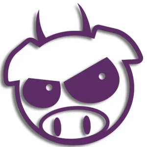 Wycinana naklejka PIG / ŚWINKA / ŚWINIA - DIABEŁEK subaru fioletowa Oryginalny