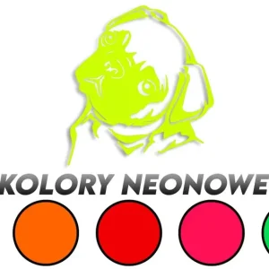 Wycinana naklejka MOPS pies kolory neonowe Nowość