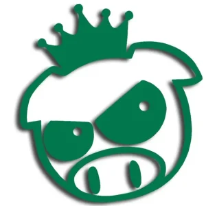 Wycinana naklejka PIG / ŚWINKA / ŚWINIA - KORONA subaru zielona Promocja