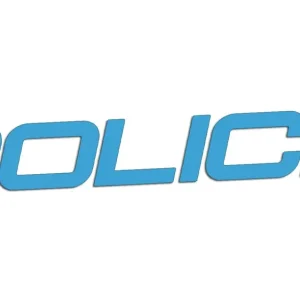 Wycinana naklejka POLICE - NAPIS - USA błękitna - J and A Oferta limitowana