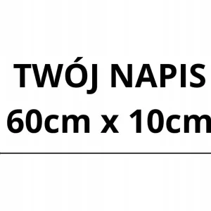 NAKLEJKA BEZ TŁA NA AUTO SZYBĘ SAMOCHÓD TWÓJ NAPIS 10x60cm Tani