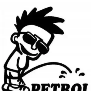 Niska cena NAKLEJKA NA AUTO SZYBĘ ROBI SIKU BENZYNA