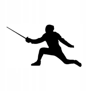 Wysoka jakość NAKLEJKA NA AUTO SZERMIERZ