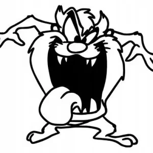 Premium NAKLEJKA NA AUTO SZYBĘ DIABEŁ TASMAŃSKI LOONEY