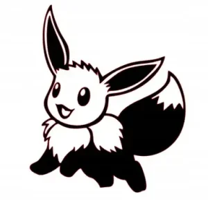 Rabat NAKLEJKA BEZ TŁA NA AUTO SAMOCHÓD SZYBĘ EEVEE POKEMON
