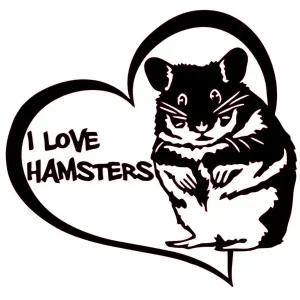 Zamów teraz NAKLEJKA NA AUTO SAMOCHÓD SZYBĘ KOCHAM CHOMIKI