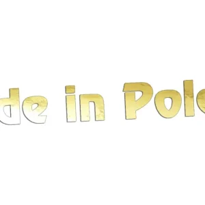 Wycinana naklejka MADE IN POLAND - POLSKA złoty chrom - J and A Oferta limitowana