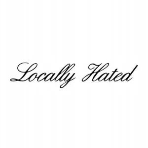 Nowość NAKLEJKA NA AUTO SAMOCHÓD SZYBĘ LOCALLY HATED
