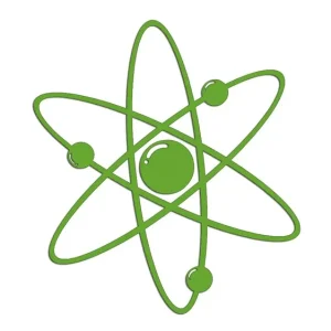 Tylko dziś Wycinana naklejka ATOM - CZĄSTECZKA - MOLEKUŁA jasny zielony - J and A