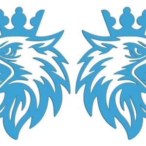 Wycinane naklejki GRYF W KORONIE LEWA I PRAWA do Saab Scania błękitne Oferta