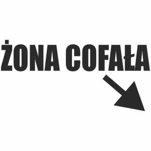 Naklejka Żona cofała Popularny