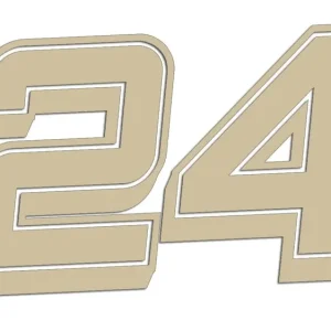 Wycinana naklejka CYFRY WYŚCIGOWE (1 sztuka = 1 cyfra) beżowa Zwrot pieniędzy
