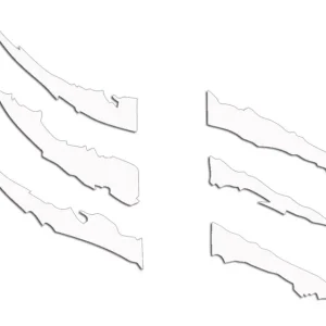 Wycinane naklejki PAZUR DRAP RYSA PODZIELONY - DWIE CZĘŚCI białe - J and A Zwrot pieniędzy