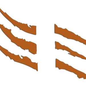 Popularny Wycinane naklejki PAZUR DRAP RYSA PODZIELONY - DWIE CZĘŚCI brązowe J and A