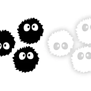 Stworek SOOT SPRITES - Naklejka na samochód na auto KOLOR Nowość