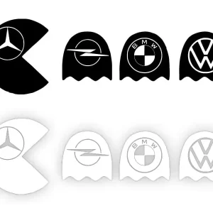 Naklejka PACKMAN Mercedes |Opel-BMW-VW| - Naklejka na samochód na auto KOLO Kup teraz