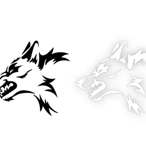 DZIKI WILK - Naklejka na samochód na auto KOLOR Wysoka jakość