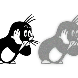 Wysoka jakość KRECIK - Naklejka na samochód na auto - ODBLASKOWA