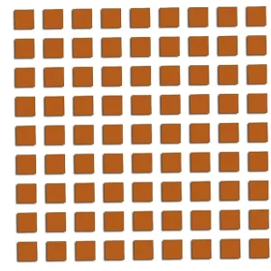 Oryginalny Wycinane naklejki KWADRATY KWADRAT - 81 sztuk brązowe
