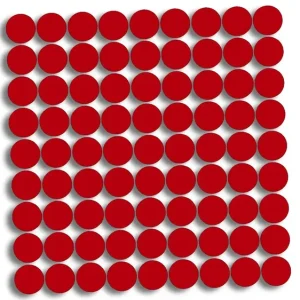 Tani Wycinane naklejki KÓŁKA KROPKI GROSZKI - 81 sztuk czerwone