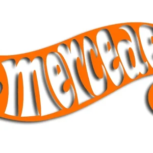 Wycinana naklejka MERCEDES a'la hot wheels pomarańczowa Nowość