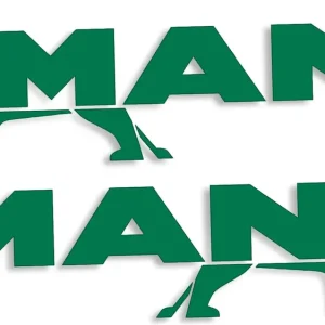 Wyprzedaż Wycinane naklejki Man komplet (lewa i prawa) zielone