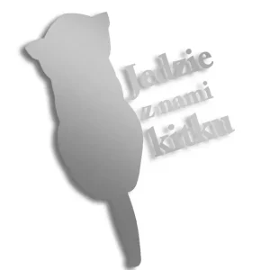 Wycinana naklejka JEDZIE Z NAMI KITKU kot srebrna Bezpieczna płatność