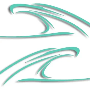 Wycinane naklejki ORZEŁ lewa i prawa komplet miętowe Zamów teraz