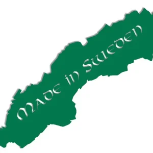 Bezpieczna płatność Wycinana naklejka MADE IN SWEDEN mapa volvo saab scania zielona