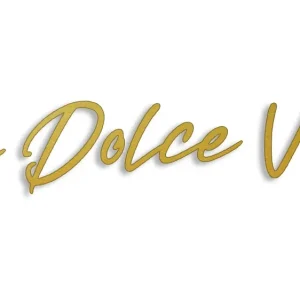 Zwrot pieniędzy Wycinana naklejka LA DOLCE VITA złota