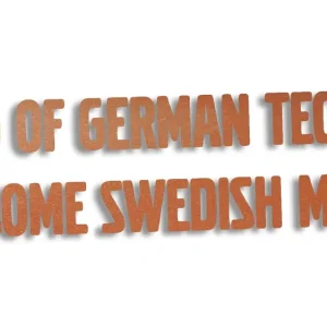 Wycinana naklejka GERMAN TECHNO SWEDISH METAL volvo saab scania miedziana Zamów teraz