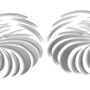 Wycinane naklejki ORZEŁ komplet (lewa i prawa) #2 srebrne Oferta