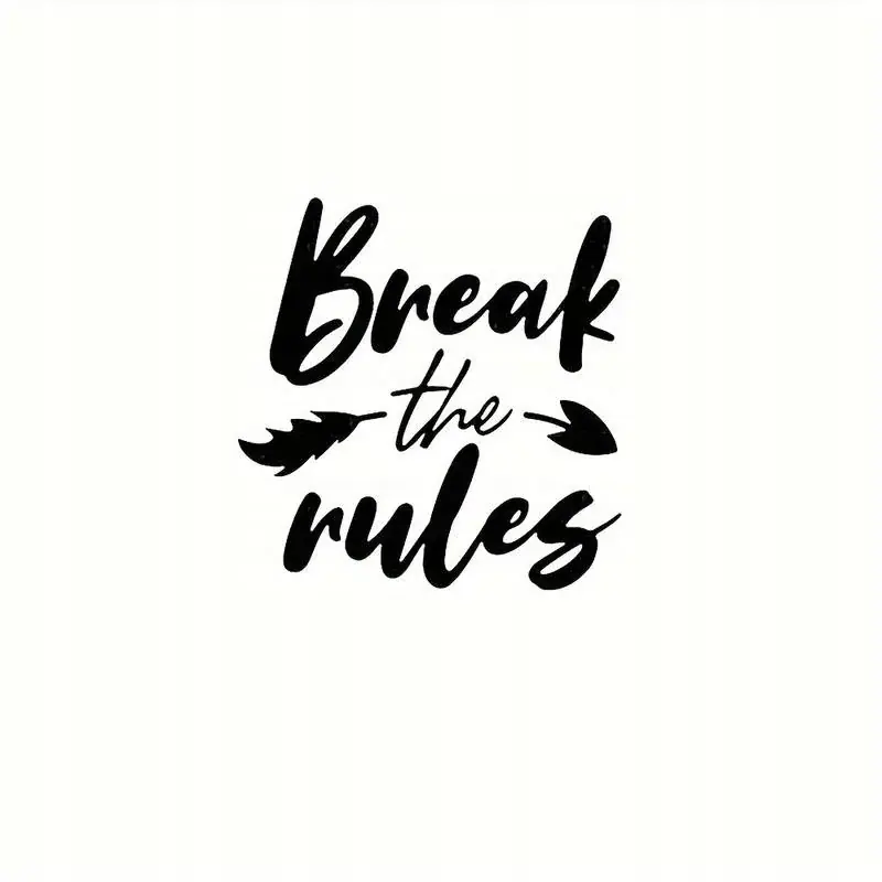 Ostatnia szansa NAKLEJKA BEZ TŁA NA AUTO SAMOCHÓD SZYBĘ BREAK THE RULES ŁAM ZASADY