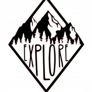 NAKLEJKA BEZ TŁA NA AUTO SAMOCHÓD SZYBĘ EXPLORE GÓRY ADVENTURE Rabat