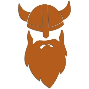 Zwrot pieniędzy Wycinana naklejka WIKING - VIKING SKANDYNAWIA do Saab Scania Volvo brązowa