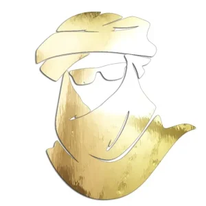 Ostatnia szansa Wycinana naklejka BEDUIN - NOMADA - AFRYKA złoty chrom - J and A