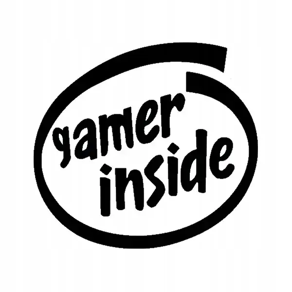 Wysoka jakość NAKLEJKA NA AUTO SZYBĘ GAMER INSIDE GRACZ W ŚRODKU