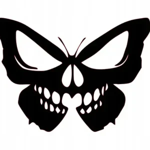 NAKLEJKA NA AUTO SZYBĘ MOTYL CZASZKA Autentyczny