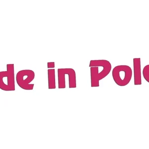 Wycinana naklejka MADE IN POLAND - POLSKA różowa - J and A Wyprzedaż