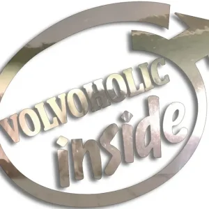 Najlepsza cena Wycinana naklejka VOLVOHOLIC INSIDE - SWEDEN do Volvo chrom - J and A