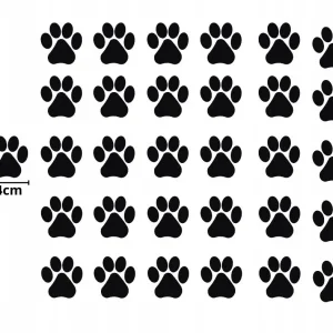 NAKLEJKA BEZ TŁA NA AUTO SZYBĘ SAMOCHÓD ŁAPKI 4cm 30 sztuk Najlepsza cena