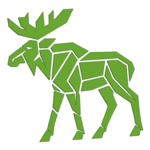 Wycinana naklejka ŁOŚ GEOMETRYCZNY jasny zielony - J and A Popularny