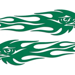 Zwrot pieniędzy Wycinane naklejki ORZEŁ GRYF OGIEŃ PŁOMIEŃ lewa i prawa zielone