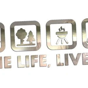 Popularny Wycinana naklejka ONE LIFE - LIVE IT - GÓRY LAS CAMPING chrom - J and A