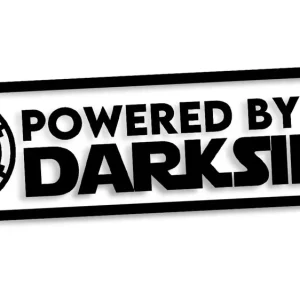 Premium Wycinana naklejka POWERED BY THE DARKSIDE - J and A