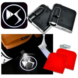 ZESTAW 2x PROJEKTOR LED LOGO DS AUTOMOBILES HOLOGRAM BEZPRZEWODOWY BATERIE Popularny