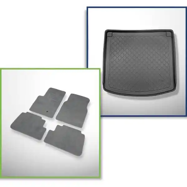 Zestaw: dywaniki welurowe + mata do bagażnika do Opel Antara (2007-2015) Nowość