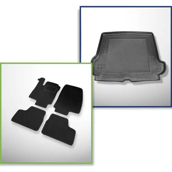 Zestaw: dywaniki welurowe + mata do bagażnika do Opel Astra G (1998-2009) Ekspresowa dostawa